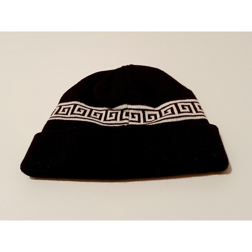 Breezy Excursion Black and White Pattern Beanie Best NWOT Unisex - Picture 7 of 9